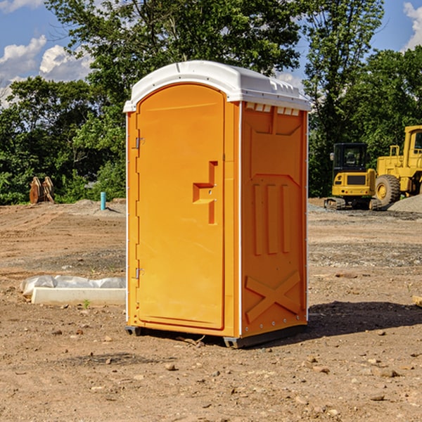 how often are the portable toilets cleaned and serviced during a rental period in Huntington AR